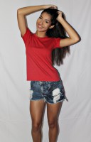 Baby Look Feminina Lisa Em Cores - Malha 100% Algodão